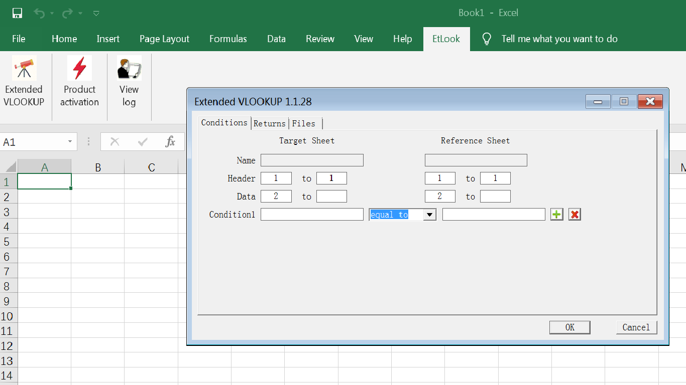 Conditions Tab - Multi-condition lookup setup